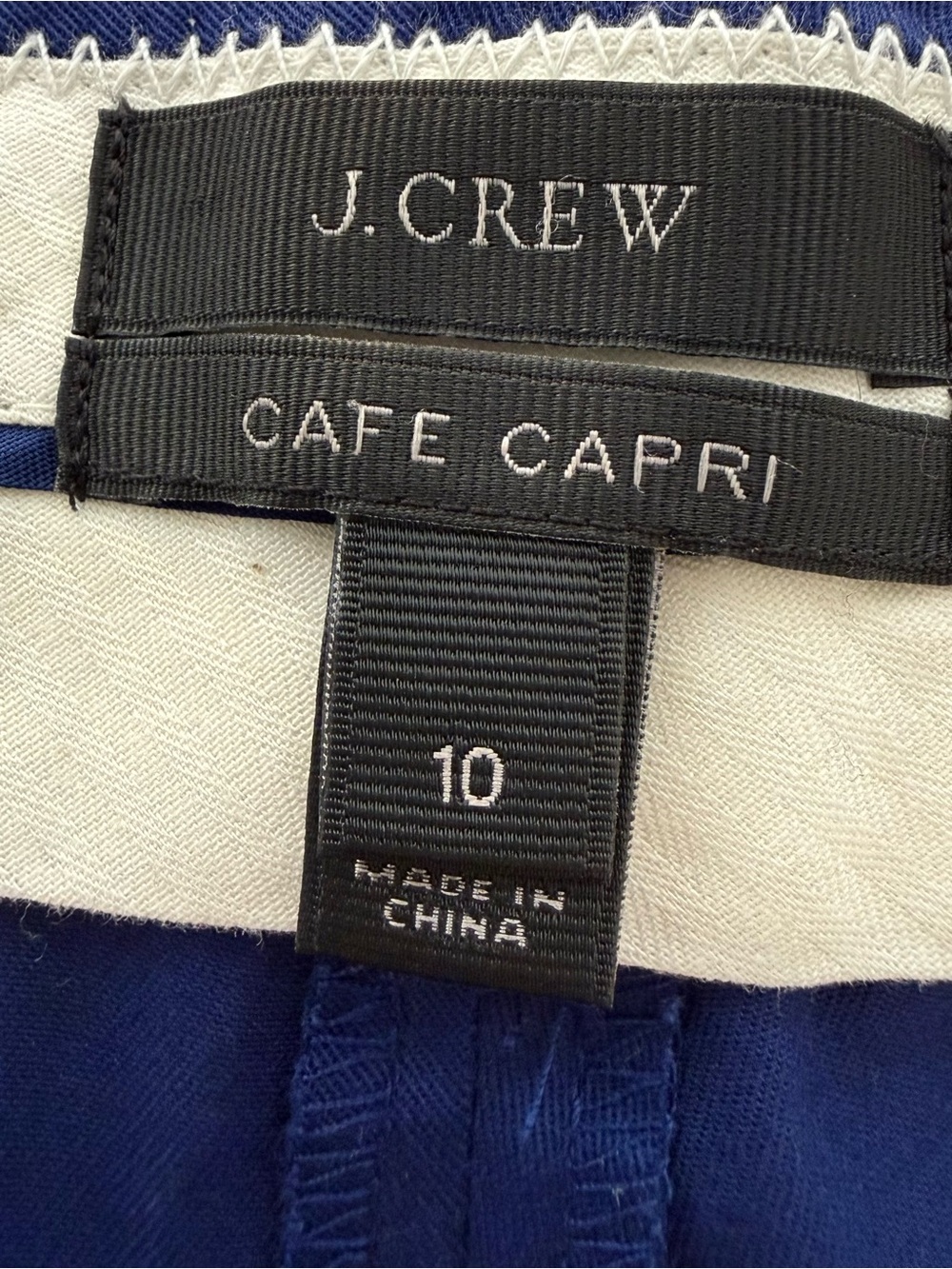 NWOT J. Crew Cafe Capri size 10 gorgeous blue 26” inseam 👀